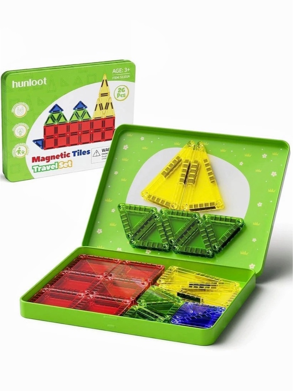 hunhoot Magnetic Tiles Travel 36? Magnetic Tile Travel Set